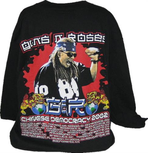 Guns N Roses World Tour 2002 Long Sleeved T-Shirt - XL US t